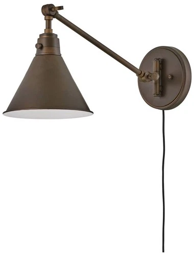 Hinkley Sconce Arti Medium Swing Arm Single Light Sconce 10.25" Olde Bronze - Picture 1 of 10