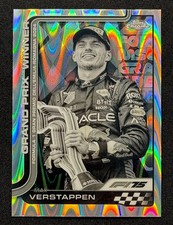 2025 Topps Chrome Formula 1 F1 Max Verstappen #99 B&W RayWave Refractor 🔥