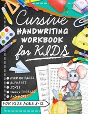 Cursive Handwriting Workbook f - VERY GOOD