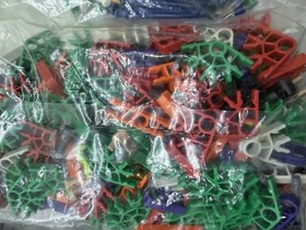 3 Sealed Bags Of K'nex Parts Pieces Rods Connectors Knex Building Unknown Set
