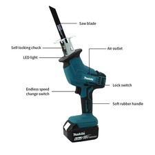Makita DJR189Z Sega a gattuccio SENZA BATTERIA e caricatore, singolo pezzo