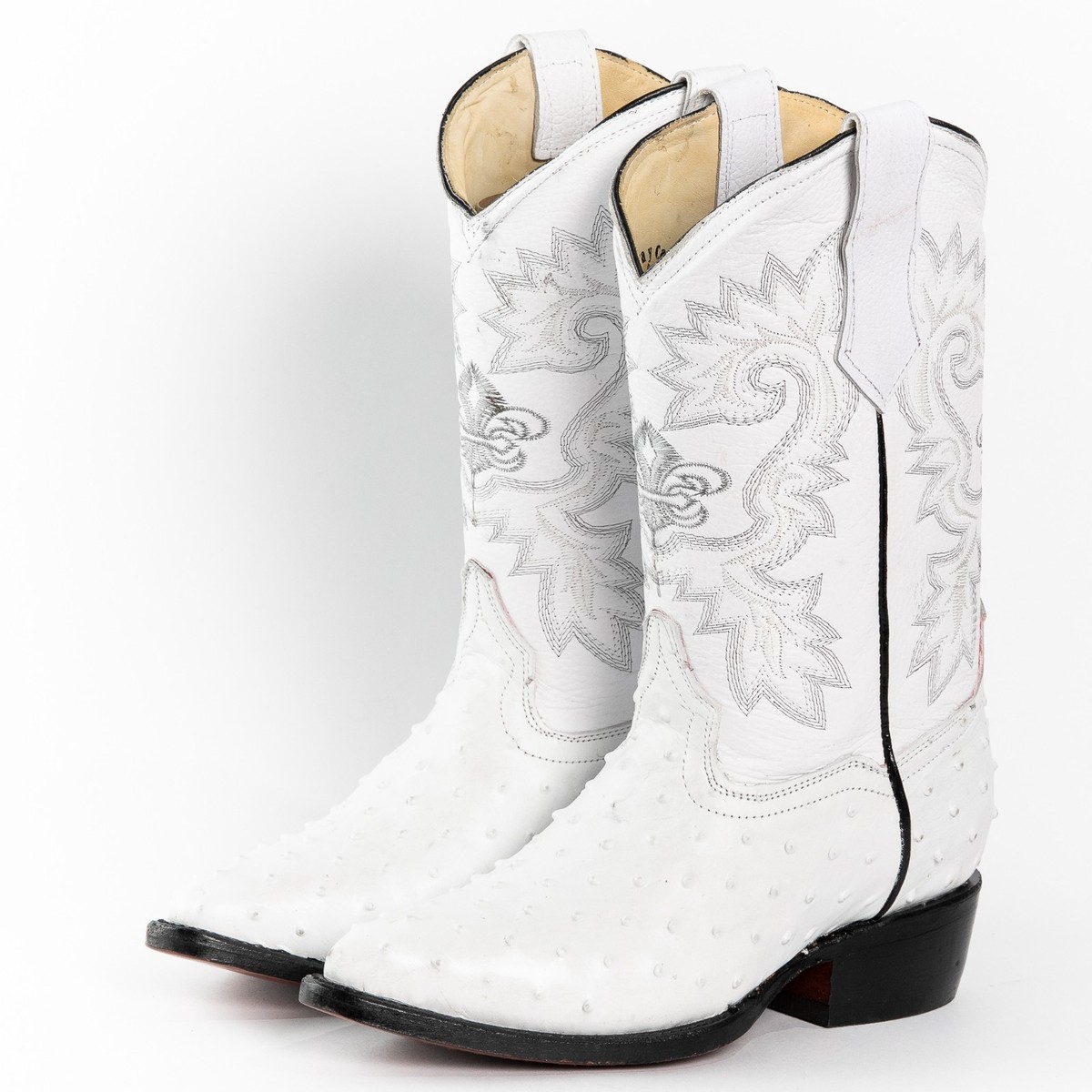 Genuine Leather Exotic Full Quill Ostrich Print J-Toe Cowboy  display picture 2