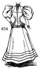 Bailey Sewing Pattern for 24" Doll 1895 Holiday Outing Dress 34 Lincoln