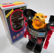 WORKS Vintage MONSTER ROBOT Rare Lion B/O Toy Box HWE SHEN Mike Toys Transformer