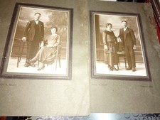 2 vecchie foto coppia sposi anno 1949 CABILDO studio fotografico emigranti Friul