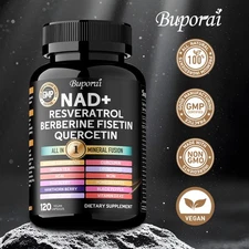 NAD+, Trans-Resveratrol, Quercetin, Berberine, Grape Seed, Hawthorn, Anti-Aging