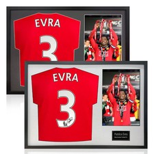 Patrice Evra Signed Framed Manchester United Football Shirt including 1 Photo