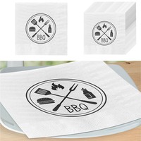 60X Servietten Bbq 33X33Cm 3Lagig Papier 20Erpack Grillserviette Motivservietten