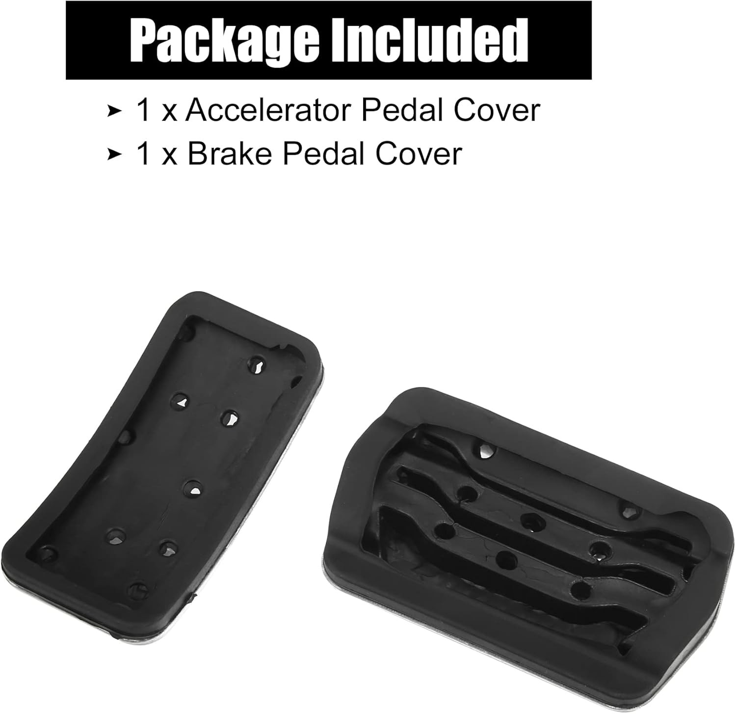 X AUTOHAUX 2 Pcs Accelerator Pedal and Brake Pedal Cover Set Car Pedal Pad Vehic