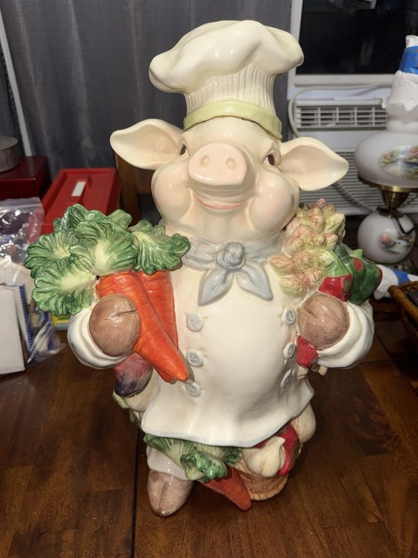 Kaldun & Bogle Bistro Couchon Chef Pig Figurine 20 1/2" Tall
