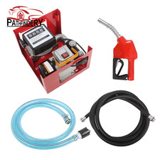 110V 16GPM Electric Diesel Oil Fuel Transfer Pump w/Meter 13' Hose Nozzle Kit