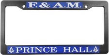Prince Hall Mason F. A.m. Text Decal Plastic License Plate Frame Black - C... Prince Hall Mason F. A.m. Text Decal Plastic License Plate Frame Black - C...