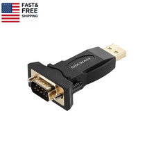 USB to RS232 Adapter with FTDI Chipset, USB to RS232 Male DB9 Serial Converter