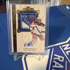 20-21 The Cup K’andre Miller Rookie Gold Inked Insignias Logo Auto Patch /75