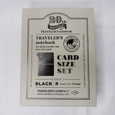 TRAVELER  S Notebook Card Size 20th Anniversary Set Black Japan Limited New
