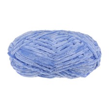 1 Skein Velvet Yarn Chenille Yarn 100g/3.5oz 87 Yards Polyester Soft Sky Blue
