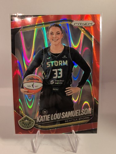 2025 Panini Prizm WNBA Katie Lou Samuelson Red Seismic Prizm /249 Storm