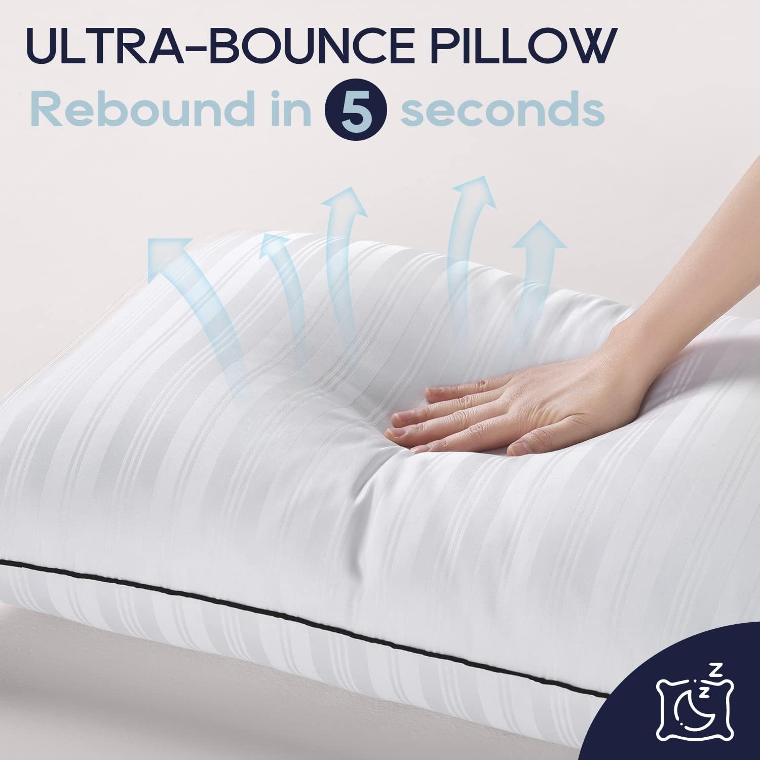 Set of 2 KING SIZE Pillows for Sleeping - Good Support Soft Feel Hotel Quality  