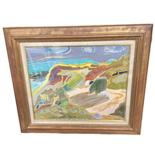 Dipinto ad olio firmato Denise Margoni con cornice arte 25x29 pollici opera d...