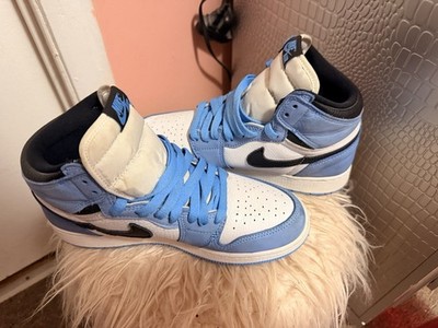 Nike Air Jordan 1 Retro High OG University Blue High Top Leather Men's Sneakers