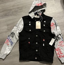 Denim Child  s Jean Jacket-Evolution in Design-Size M Denim Distressed  Ripped