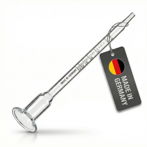 Vinometer 0 bis 25 vol.% Alkoholmeter Wein Vino Alkohol Alkoholmesser Glas
