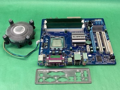 Gigabyte GA-G41M Motherboard + Pentium SLGTK CPU + RAM + I/O Shield - UNTESTED