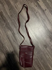 VINTAGE Eastern Airlines Golden Wings Amenity Kit Bag Toiletry Red Burgundy