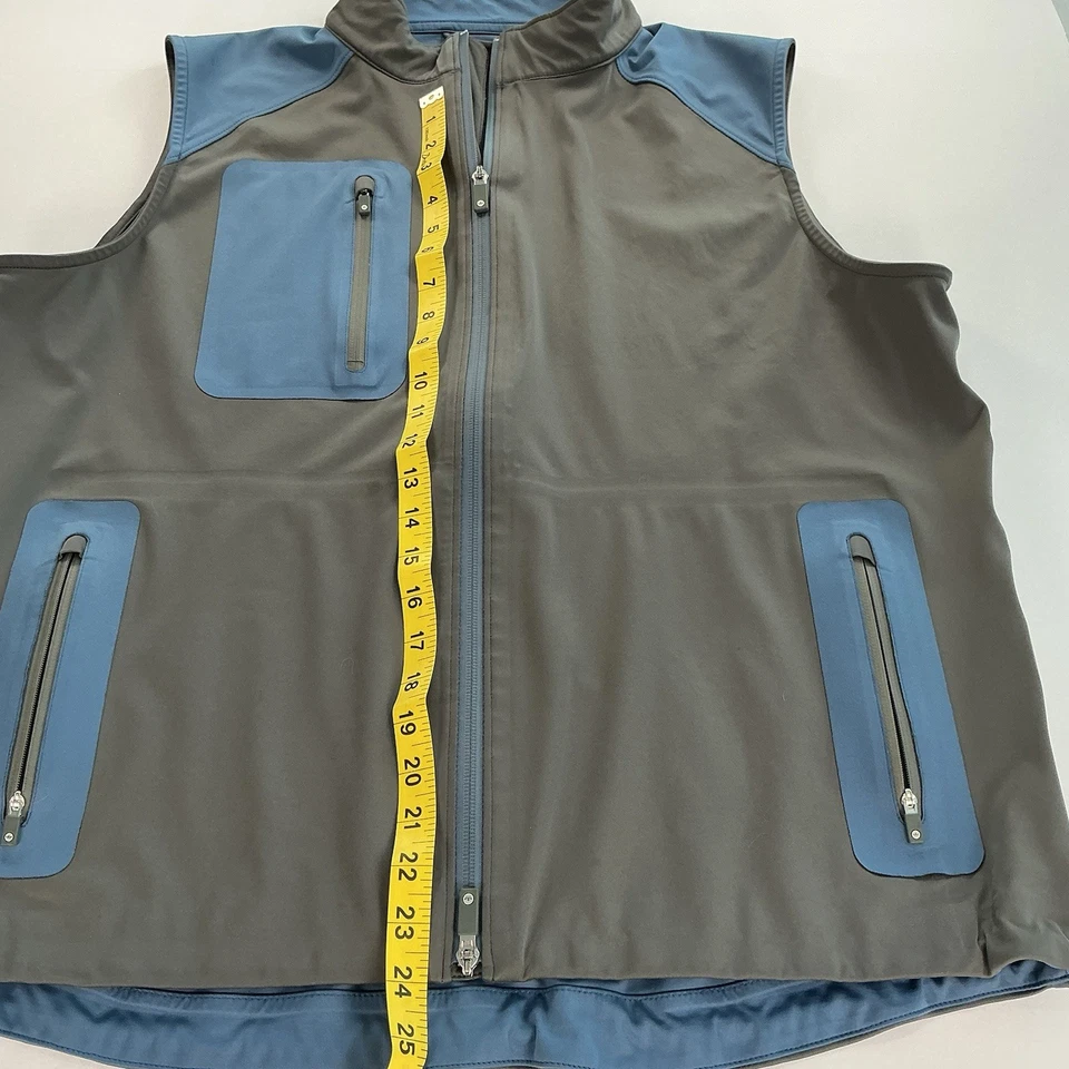 Chaleco activo Peter Millar para hombre gris azul, ligero talla XL Foto 2 de 4