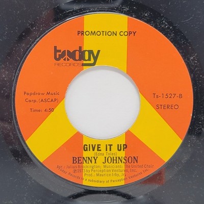 Benny Johnson Give It Up / Baby I Love You 7'' 45rpm M- Vinyl 70's Record 45
