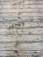 Whitewash Rustic Wood Grain Tablecloth 54x77 European Country