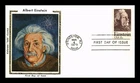 US COVER ALBERT EINSTEIN FIRST DAY ISSUE COLORANO SILK CACHET