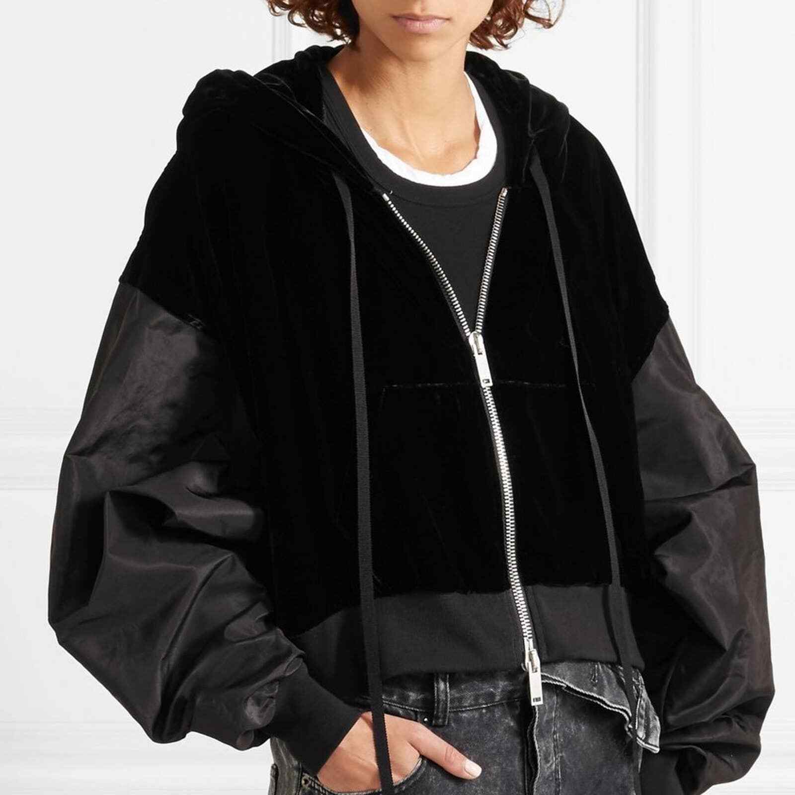 Unravel Project Paneled Silk-Velvet 