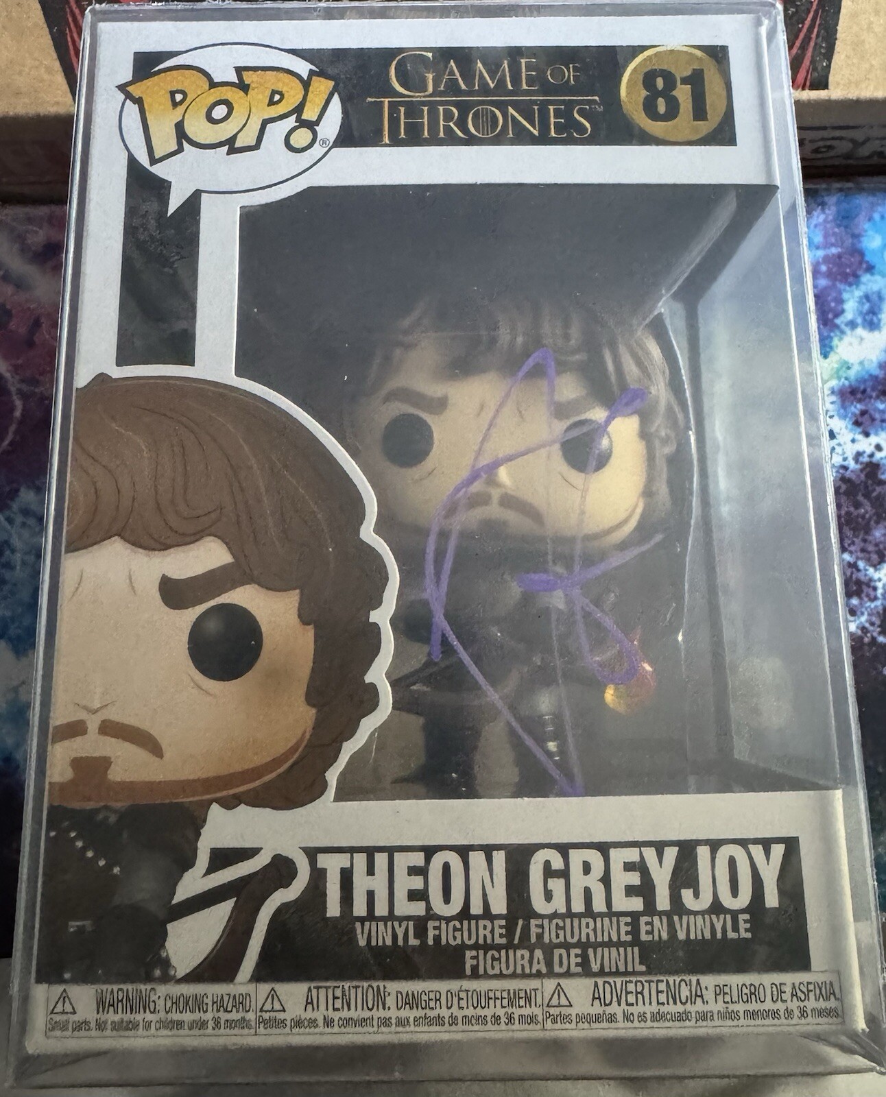 Funko POP! Juego de Tronos Theon Greyjoy Firmado por Alfie Allen Autógrafo Certificado de Autógrafo