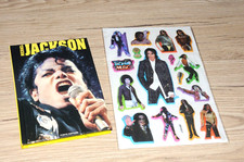 MICHAEL JACKSON libro + set sticker originale con brillantini tutto come nuovo