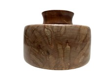 Handmade Artisan Made Signed Maple Turned Wood Vase 2013