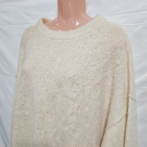 Free People Angelic Crew Neck Alpaca Pullover Sweater Women Size S Ivory - Picture 15 of 17