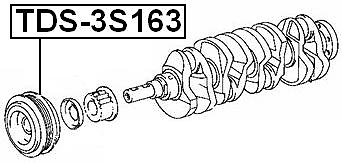 Crankshaft Pulley Engine 3Sfe/4Sfe/5Sfe/5Sfne FEBEST TDS-3S163 OEM