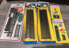 NOS Train accessories HO scale Remote switches, 9" tracks, control box