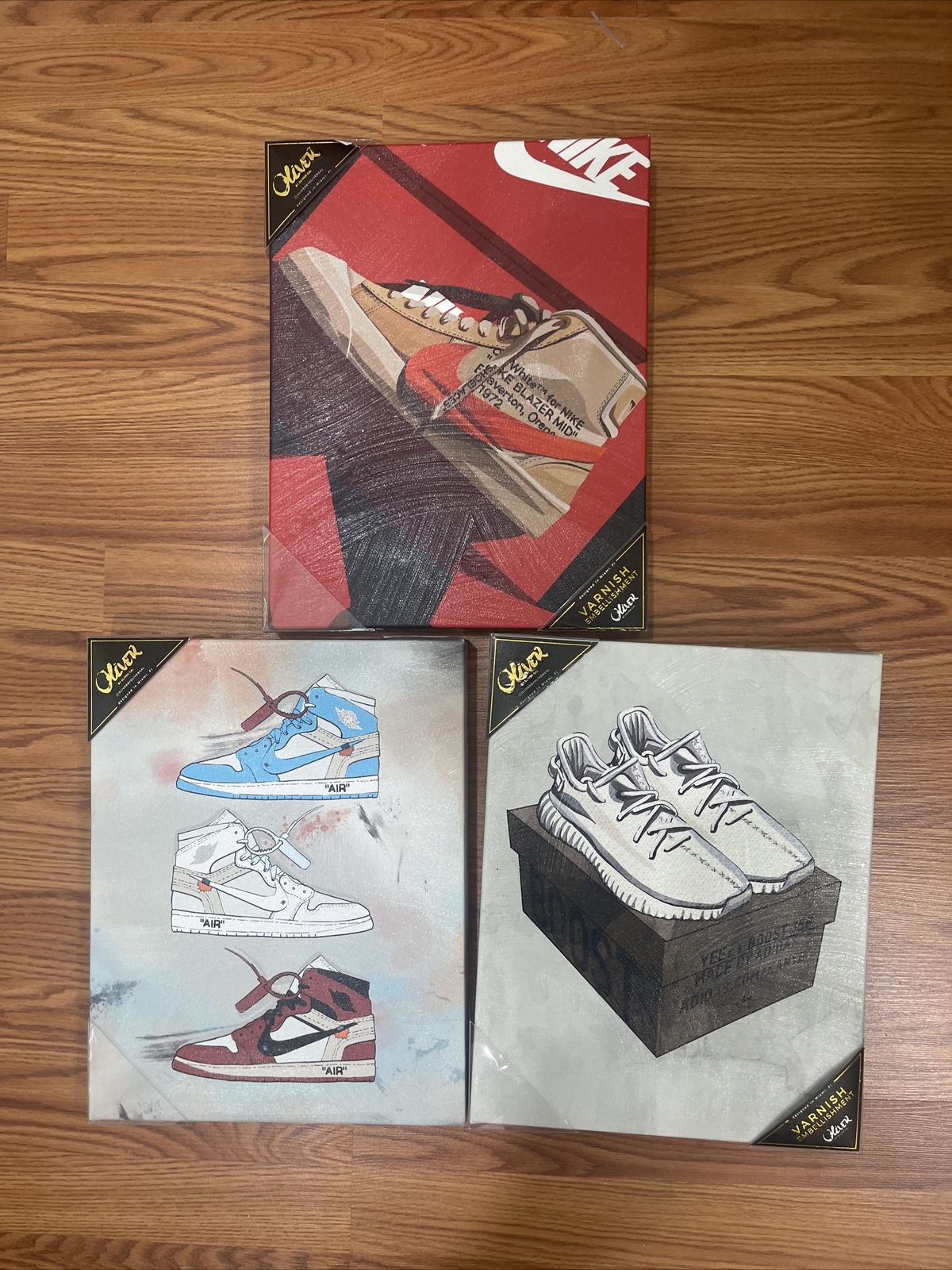 OFF WHITE X NIKE Sneaker Nike Blazer Yeezy Boost bianco sporco tela 14x11