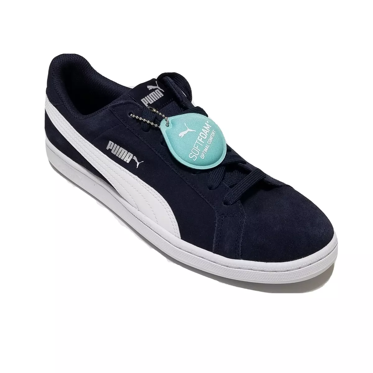 Puma Mens Athletic Shoes Sneakers Size 8 Navy Blue/ White Suede Softfoam  NEW | eBay