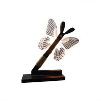3D Led-Lampe Schmetterling Holz-Design Wohnlicht Nachttischlampe Deko Lampe