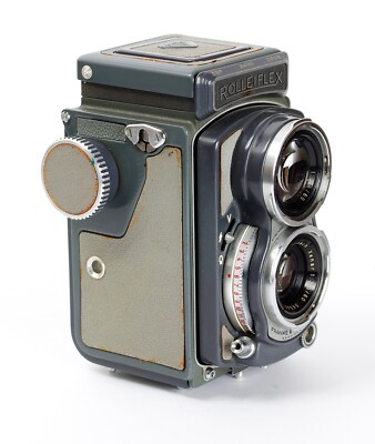 ROLLEIFLEX 4×4 Xenar 60mm F3.5 ブラック⑴ Rolleiflex 4×4 Baby Grey TLR with 60mm f3.5 Xenar lens in