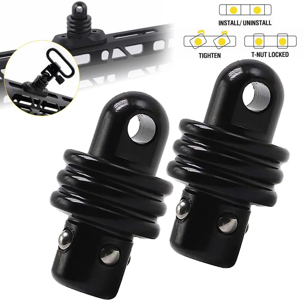 Spike's Tactical Quick Detach D-Loop Sling Swivel - Push Button Release Black