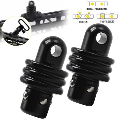 2Pcs QD Adapter Sling Stud for Sling Swivel Adaptation Sling Mount With Button