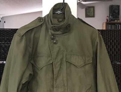 FIELD JACKET, M-1943, OLIVE DRAB, GI SURPLUS, 34L, 1944 ISSUE