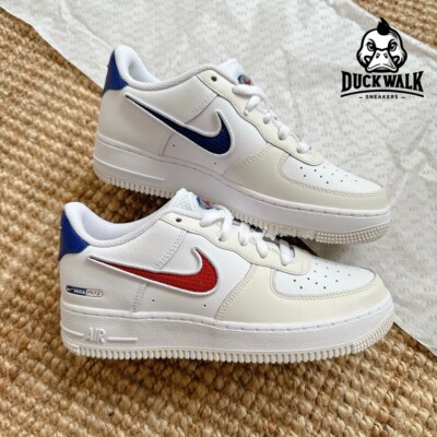 Nike Air Force 1 LV8 (GS) White Deep Royal Blue Red HF5744-146 Multi Size NEW