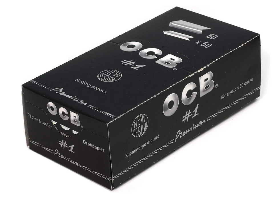 OCB No 1 Premium Schwarz kurz ganze Box 50x50
