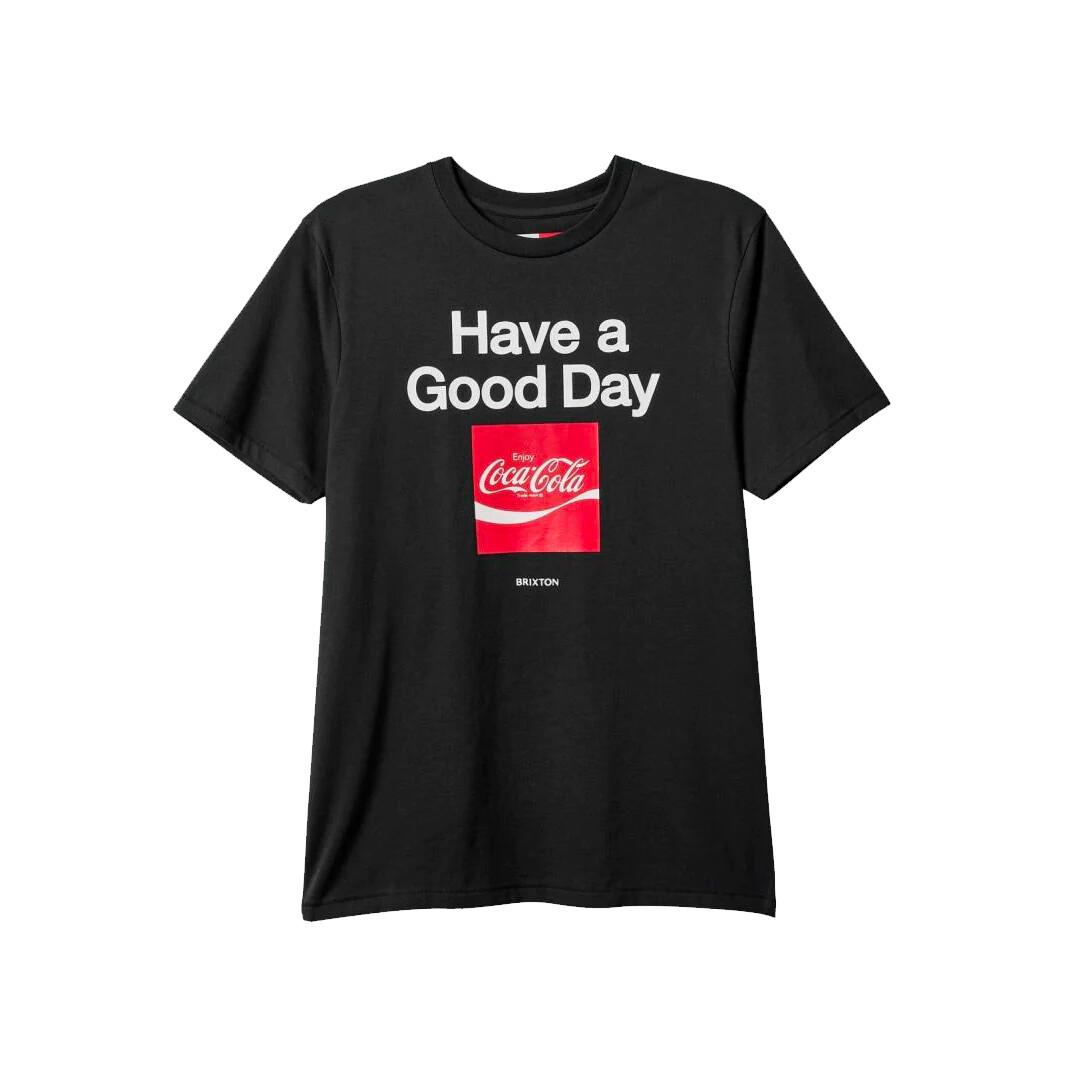 Футболка с коротким рукавом Brixton x Coca-Cola Good Day черная с графическим рисунком 7690₽