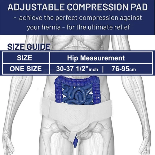 Unisex Leistenbruch Stützgürtel Doppelleistenbruch Schmerzlinderung Traversenbandage - Bild 23 von 27